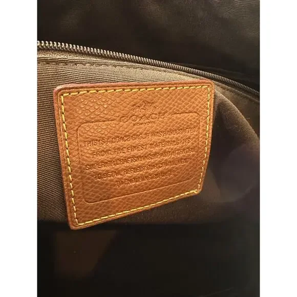 Coach Celeste Convertible Hobo Monogram Signature Coated Canvas Brn Shoulder Bag - Picture 7 of 16